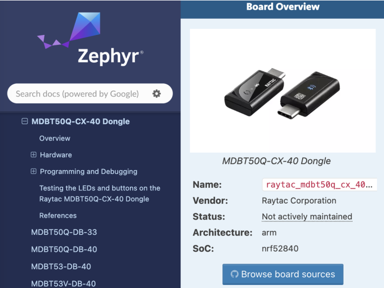 Raytac dongle nRF52840